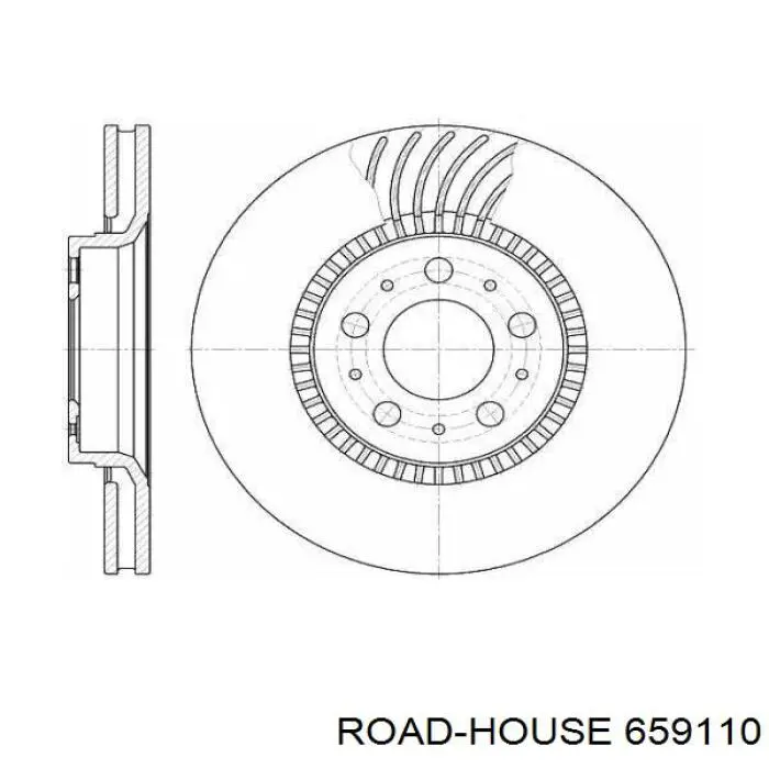 659110 Road House disco do freio dianteiro