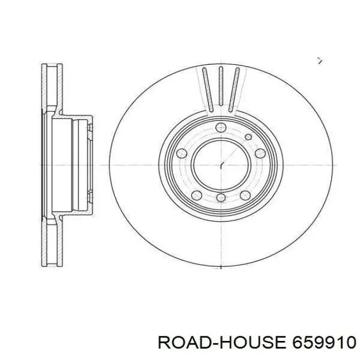 6599.10 Road House disco do freio dianteiro