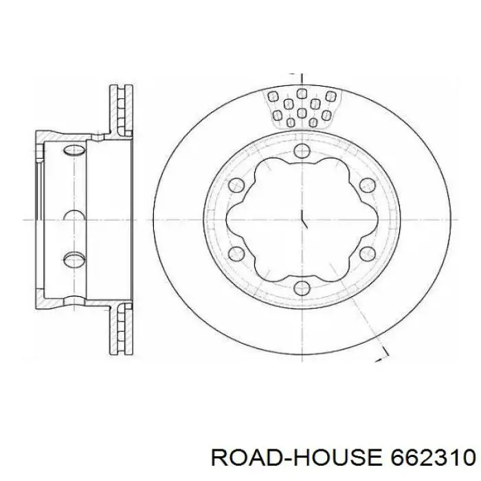 6623.10 Road House диск тормозной задний