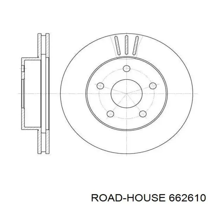 662610 Road House диск тормозной передний