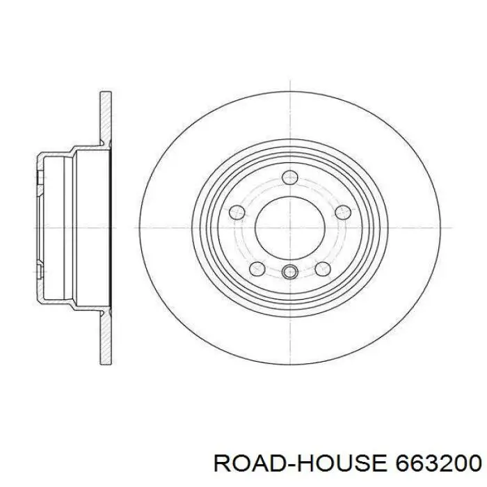 663200 Road House disco do freio traseiro