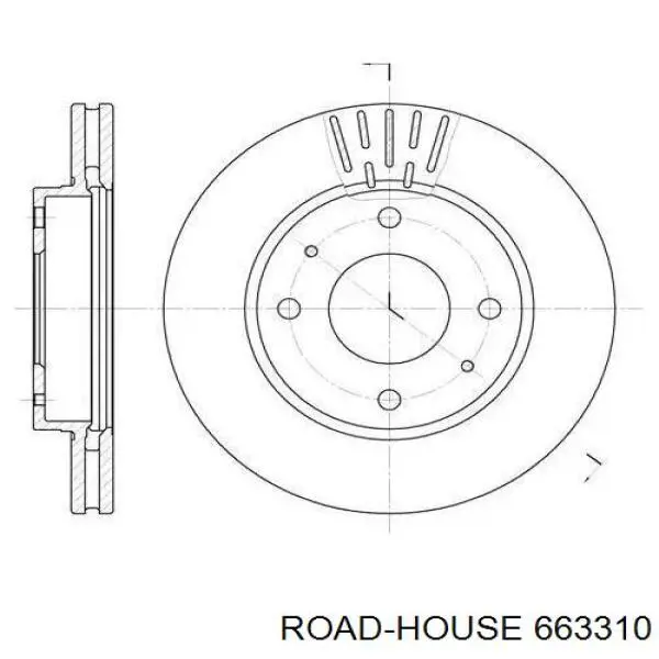 663310 Road House диск тормозной передний