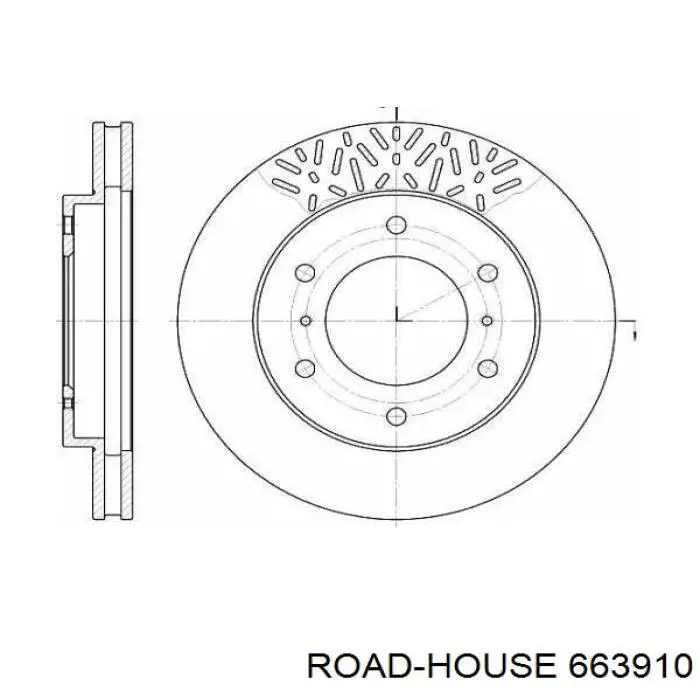 Передние тормозные диски 663910 Road House