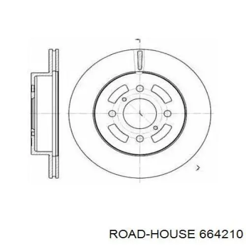 664210 Road House disco do freio dianteiro