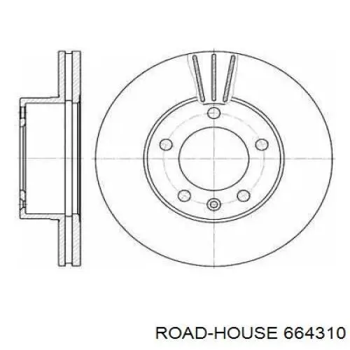 Передние тормозные диски 664310 Road House