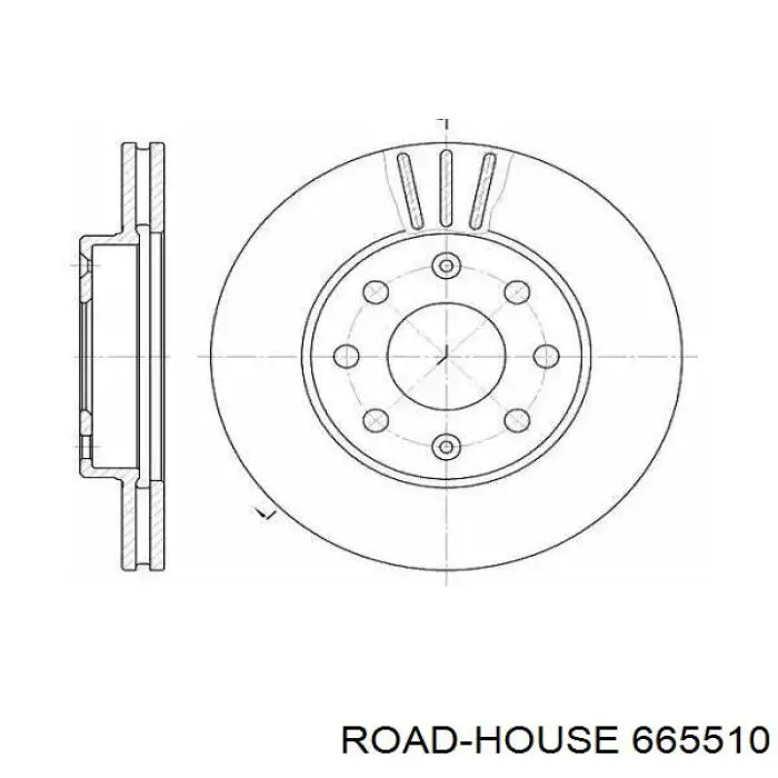 665510 Road House диск тормозной передний