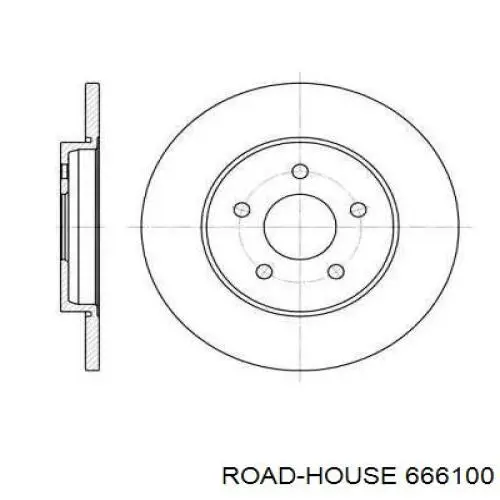 Disco de freno trasero 666100 Road House