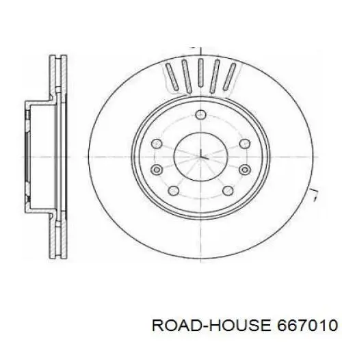 667010 Road House disco do freio dianteiro