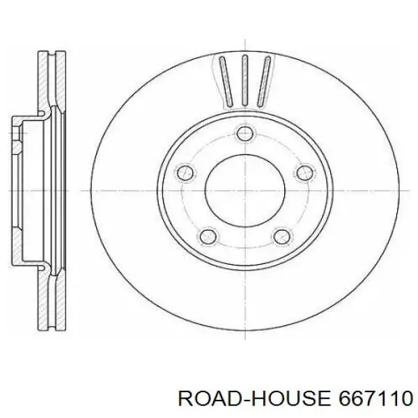 Передние тормозные диски 667110 Road House