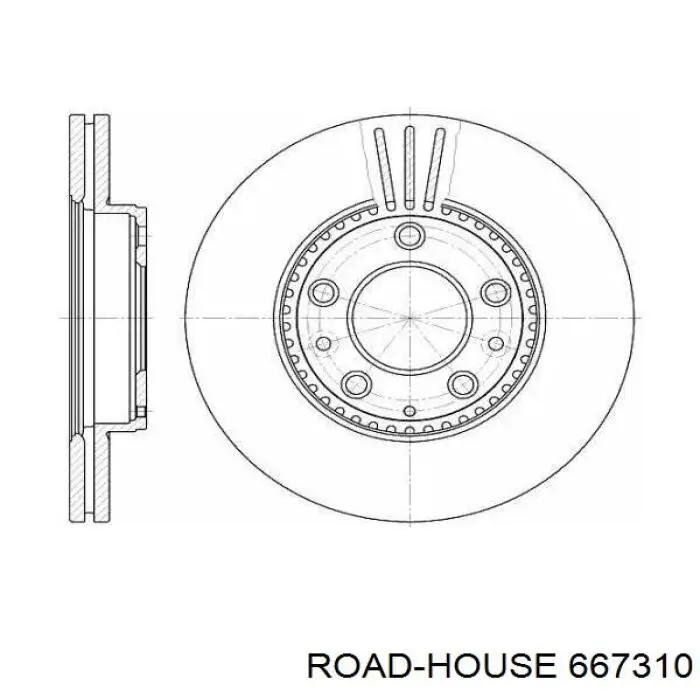 667310 Road House диск тормозной передний