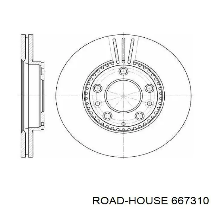 Передние тормозные диски 667310 Road House