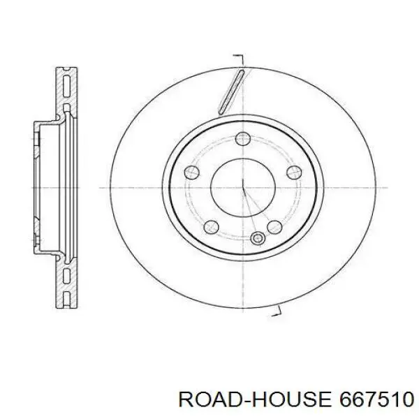 667510 Road House disco do freio dianteiro