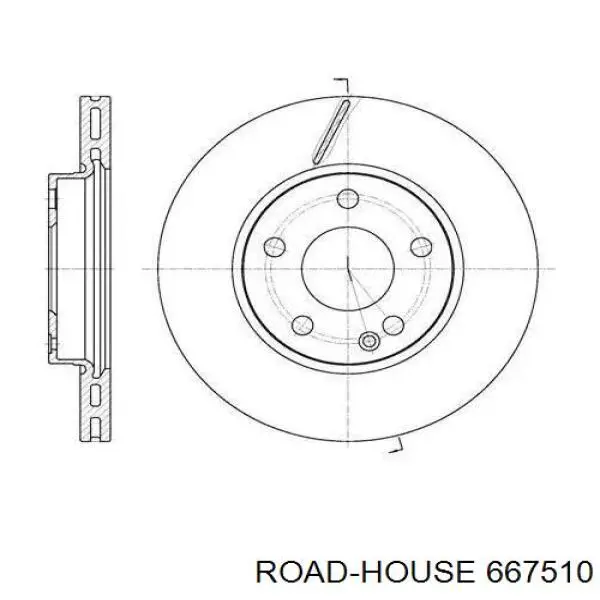 Передние тормозные диски 667510 Road House