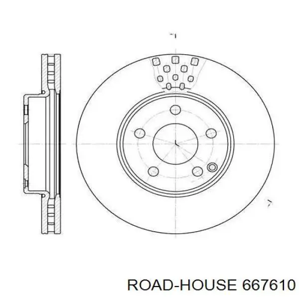 6676.10 Road House disco do freio dianteiro