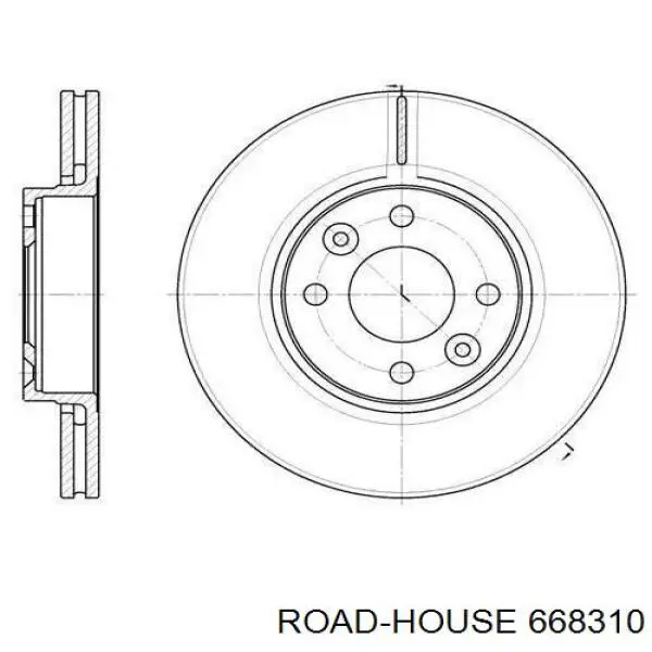 Передние тормозные диски 668310 Road House