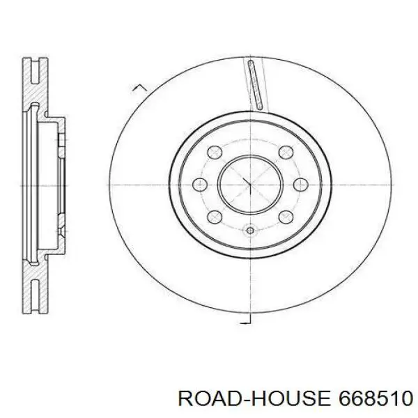 668510 Road House диск тормозной передний