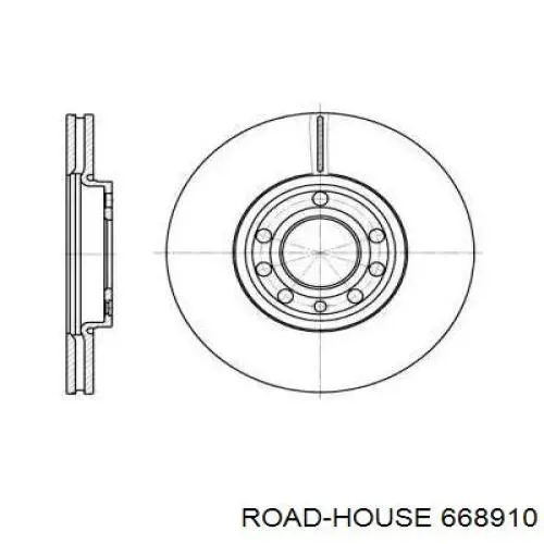 Freno de disco delantero 668910 Road House