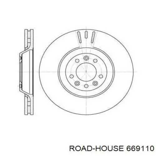 Передние тормозные диски 669110 Road House