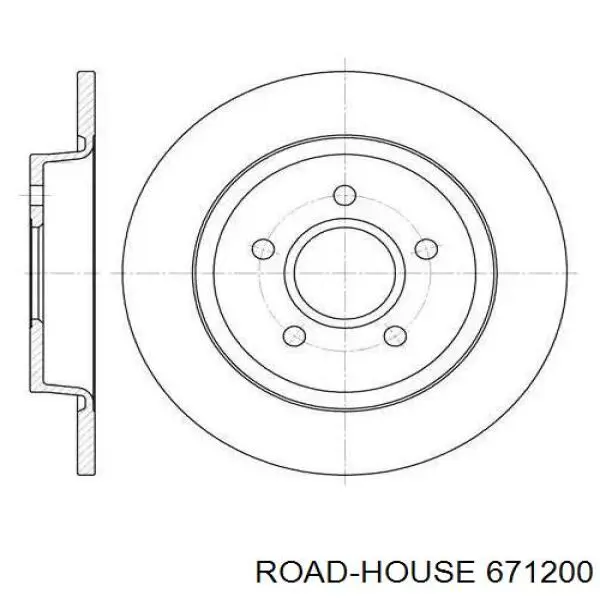 Тормозные диски 671200 Road House