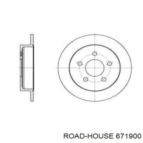 671900 Road House диск тормозной задний