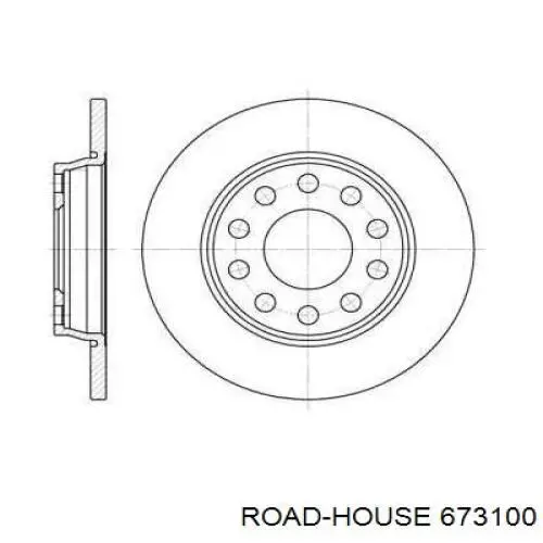 Disco de freno trasero 673100 Road House