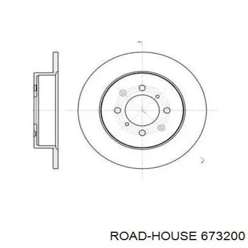 6732.00 Road House disco do freio traseiro