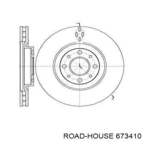 673410 Road House диск тормозной передний