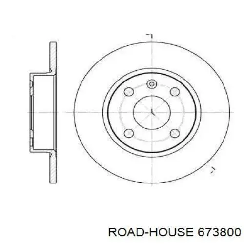 673800 Road House диск тормозной задний