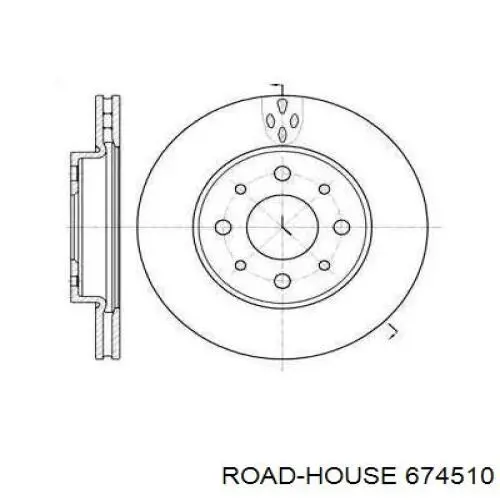 674510 Road House передние тормозные диски