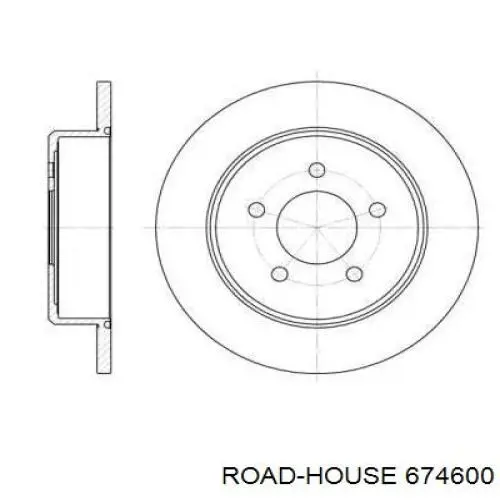 6746.00 Road House disco do freio traseiro