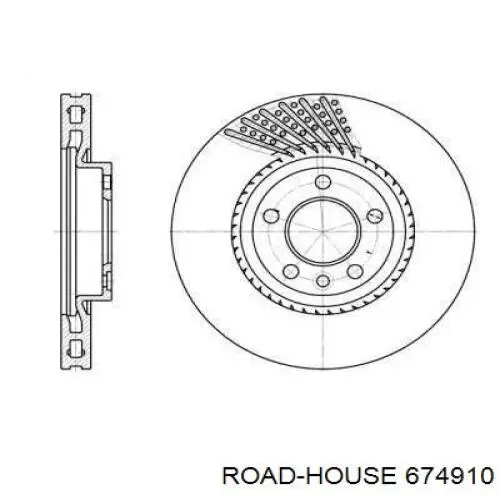 Передние тормозные диски 674910 Road House