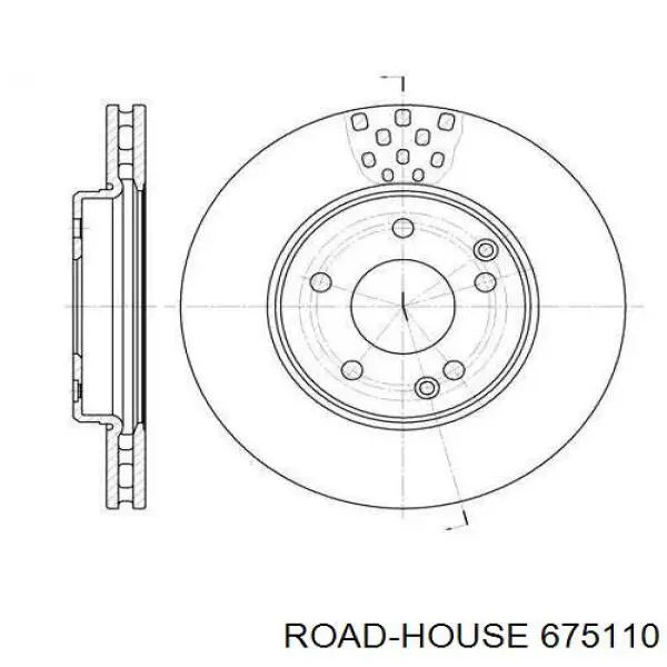 6751.10 Road House диск тормозной передний