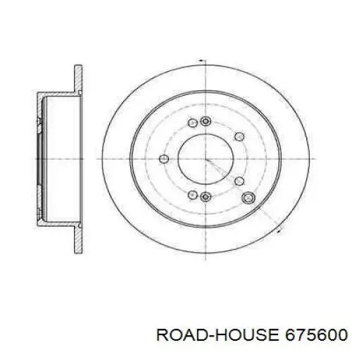 Disco de freno trasero 675600 Road House