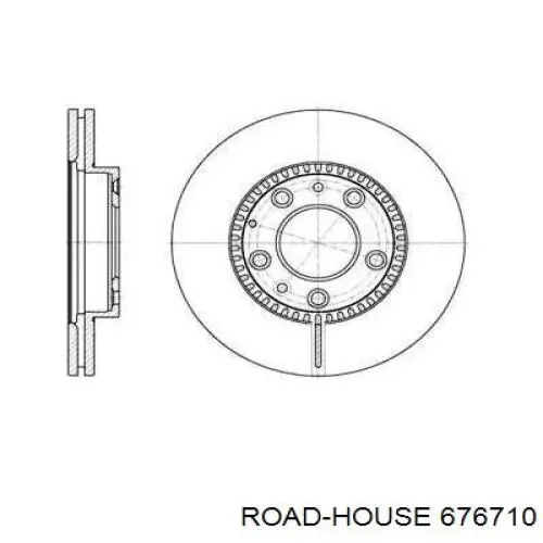 676710 Road House disco do freio dianteiro