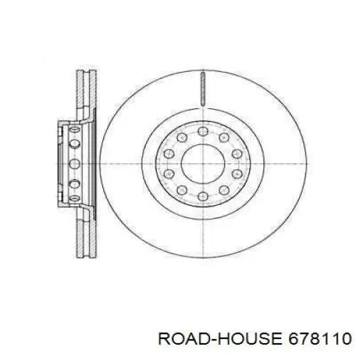 678110 Road House disco do freio dianteiro