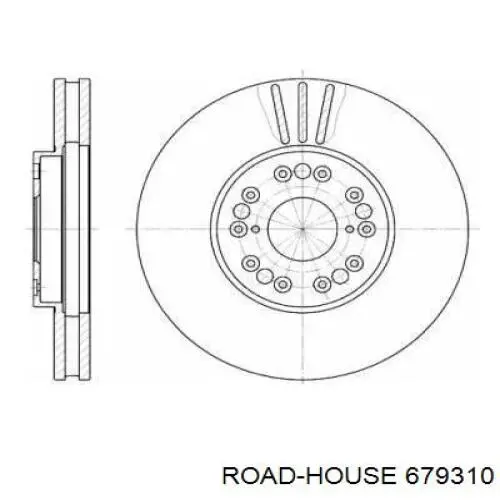 Передние тормозные диски 679310 Road House