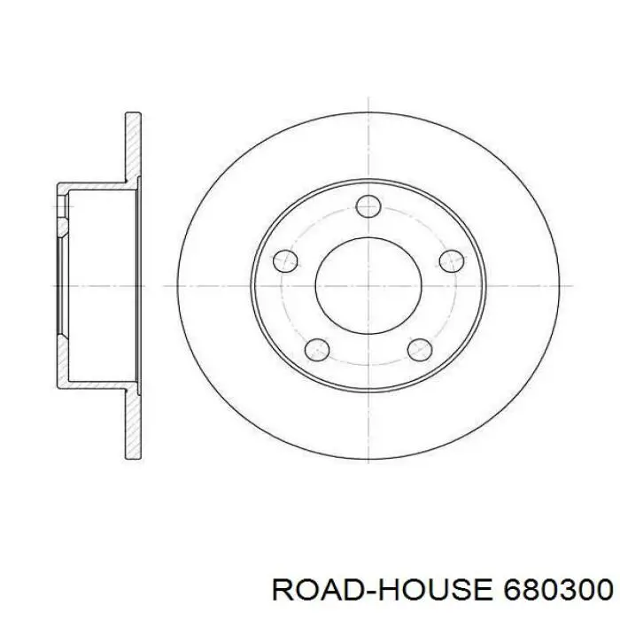 680300 Road House диск тормозной задний
