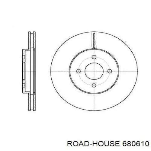 Передние тормозные диски 680610 Road House