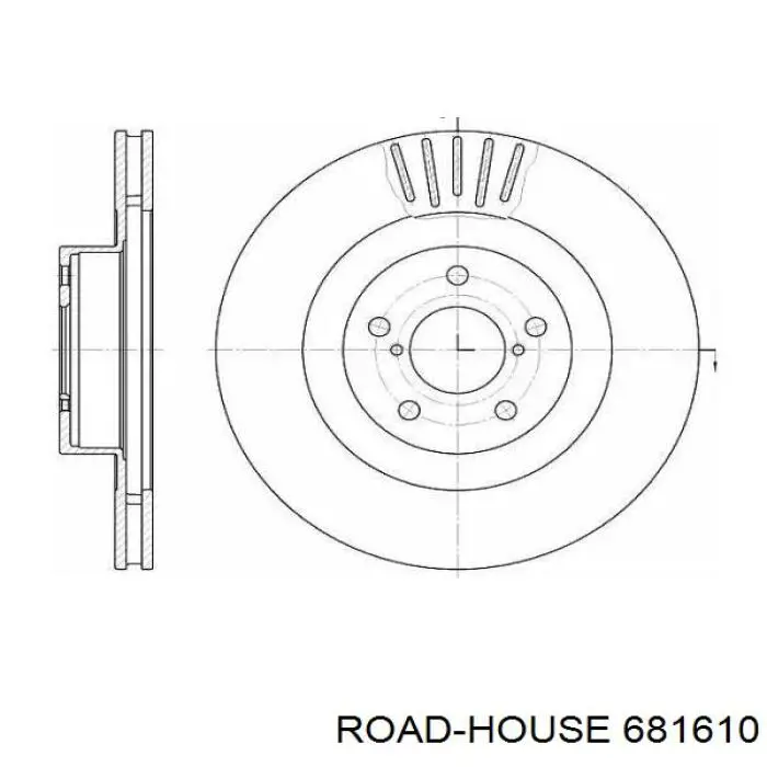 Передние тормозные диски 681610 Road House