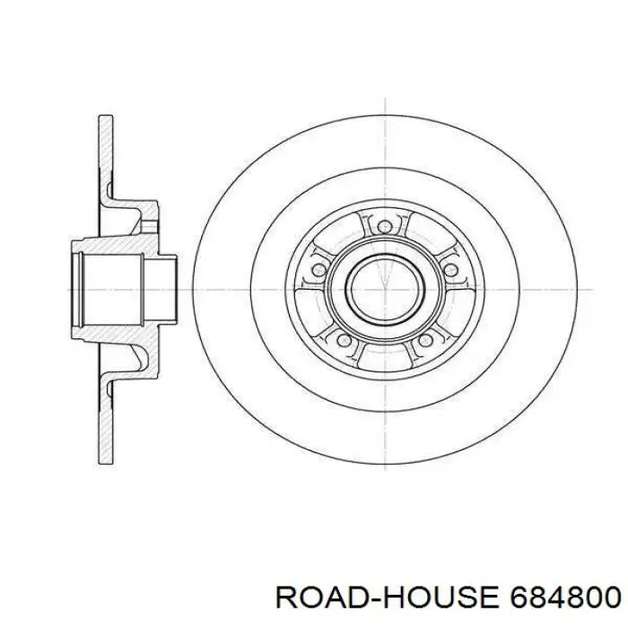 684800 Road House disco do freio traseiro