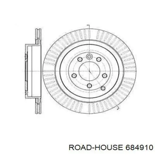 684910 Road House disco do freio traseiro