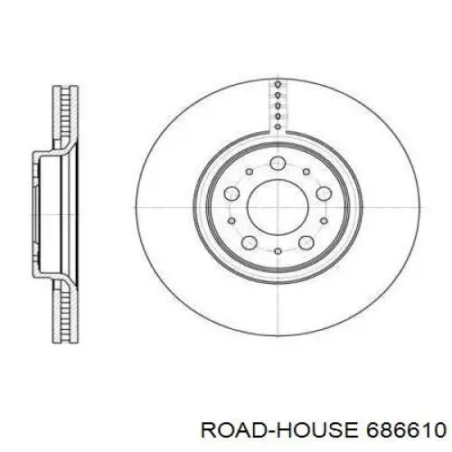 Передние тормозные диски 686610 Road House