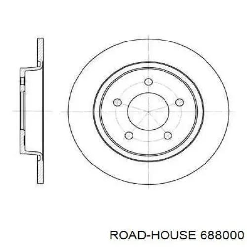 688000 Road House disco do freio traseiro