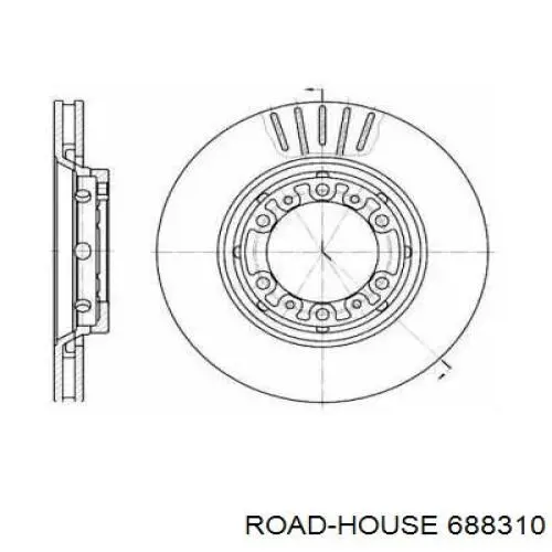 Передние тормозные диски 688310 Road House