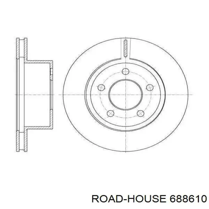 688610 Road House диск тормозной передний