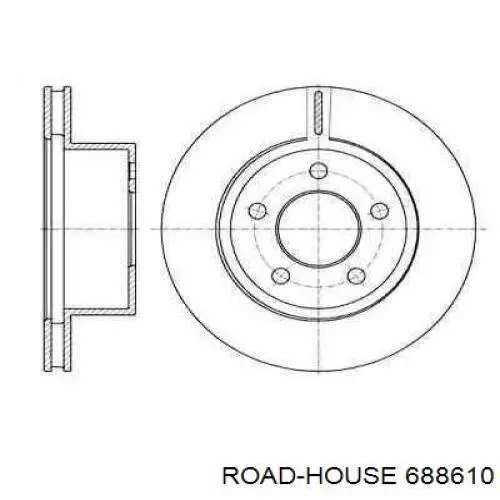 Freno de disco delantero 688610 Road House