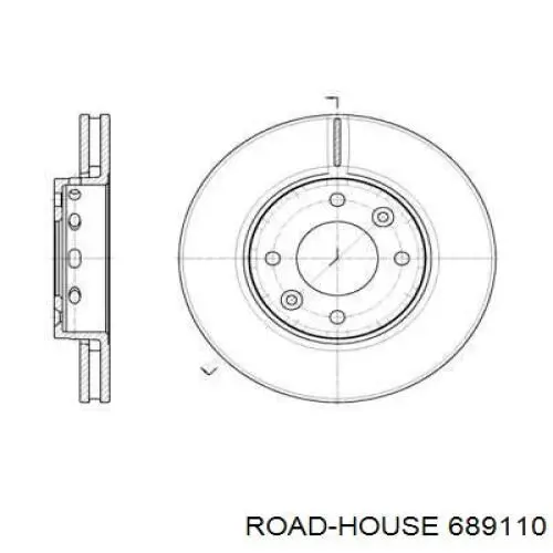 Передние тормозные диски 689110 Road House