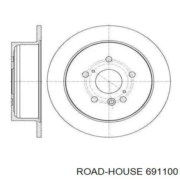 6911.00 Road House disco do freio traseiro