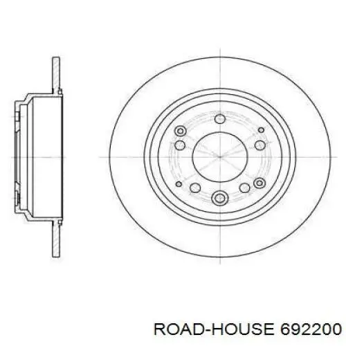 692200 Road House disco do freio traseiro