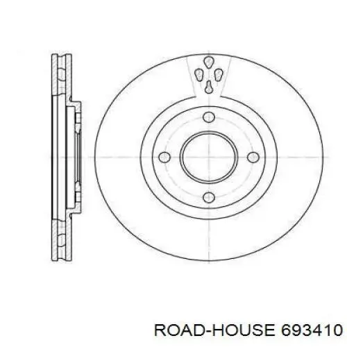 Передние тормозные диски 693410 Road House